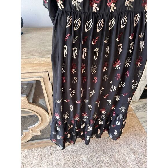 Caballero Coral Reef Dress Peek A Boo Shoulders Maxi Size Medium - Picture 4 of 11